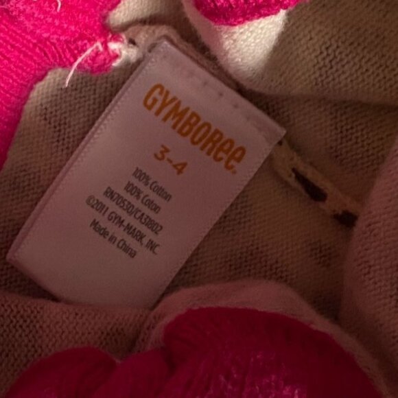 Gymboree Girls Animal Print Hat And Scarf Set-Tan/Pink-Size 3/4-GUC - Picture 3 of 5
